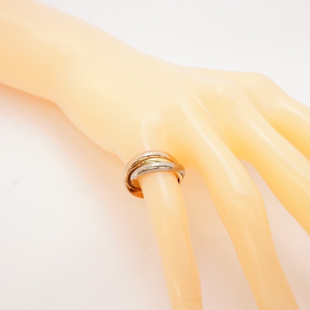 Cartier Trinity Ring, Classic Model, 18K Yellow Gold, White Pink #55, for Men... - Picture 7 of 9